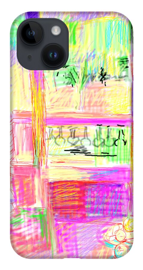 Table iPhone 14 Case featuring the digital art Sunlight Through The Window by Joe Roache
