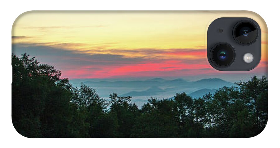 Sunrise iPhone 14 Case featuring the photograph Sunrise from Maggie Valley August 16 2015 by D K Wall