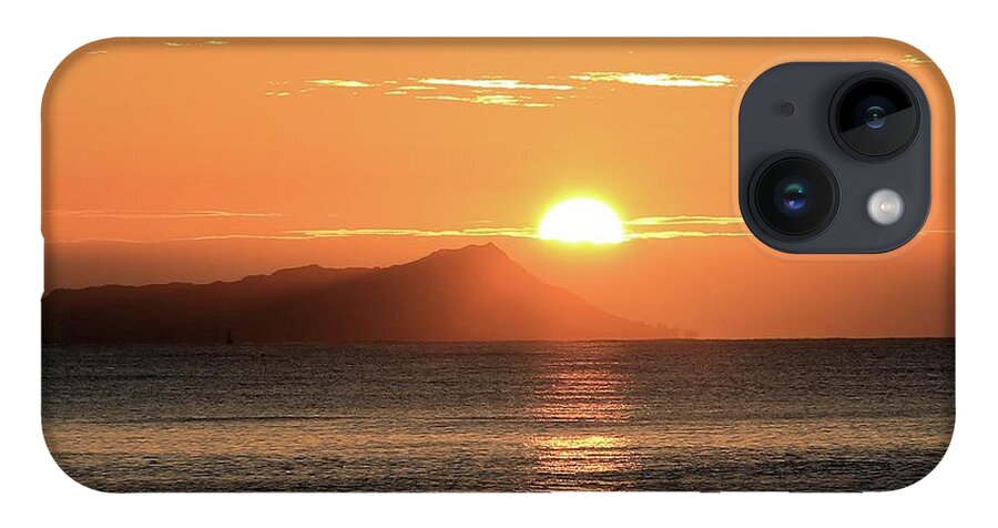 Photosbymch iPhone 14 Case featuring the photograph Sunrise over Diamond Head by M C Hood