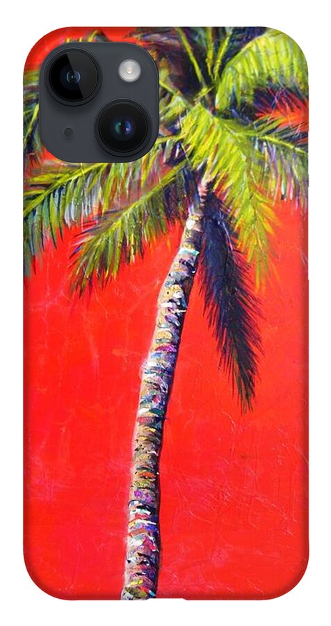 Sunrise Palm iPhone 14 Case featuring the painting Sunrise Palm by Kristen Abrahamson