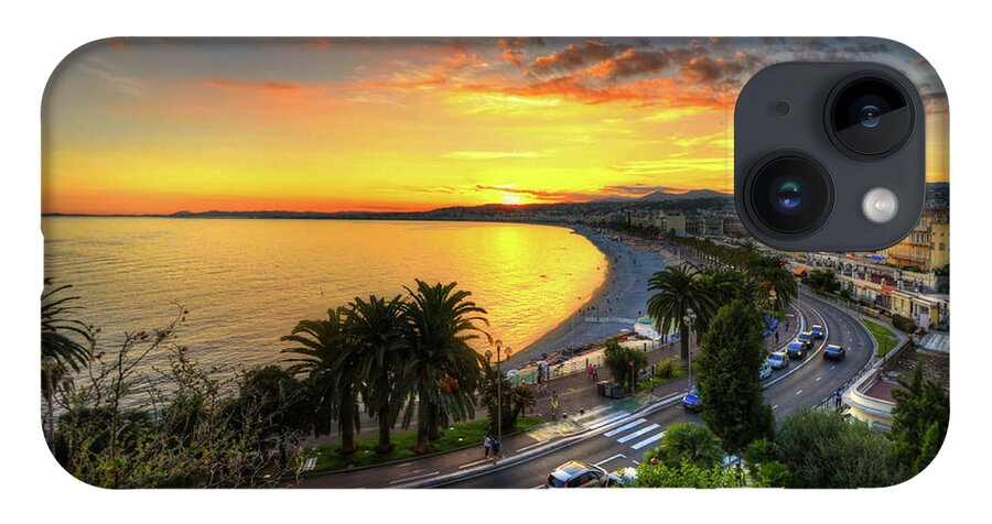 Yhun Suarez iPhone 14 Case featuring the photograph Sunset At Nice by Yhun Suarez