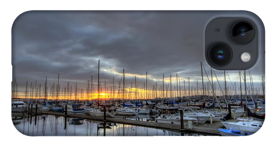 Hdr iPhone 14 Case featuring the photograph Sunset at Port Gardner by Brad Granger