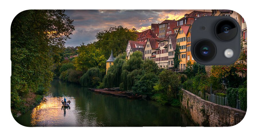 Germany iPhone 14 Case featuring the photograph Sunset in Tubingen by Dmytro Korol