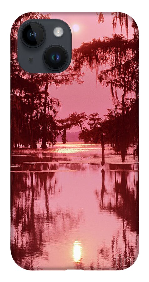 North America iPhone 14 Case featuring the photograph Sunset on the Bayou Atchafalaya Basin Louisiana by Dave Welling