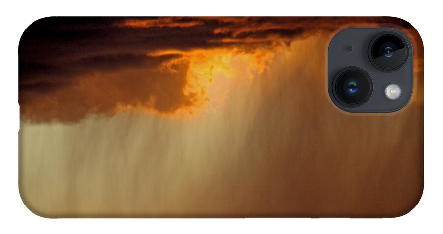Thunderstorms iPhone 14 Case featuring the photograph Sunset Thunderstorm by John Langdon