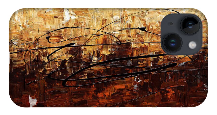 Abstract Art iPhone 14 Case featuring the painting Symphony by Carmen Guedez