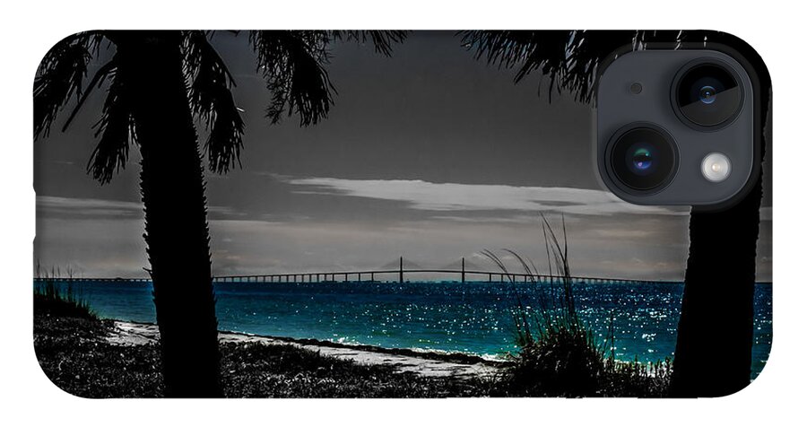 Tampa iPhone 14 Case featuring the photograph Tampa Bay Blue by Randy Sylvia