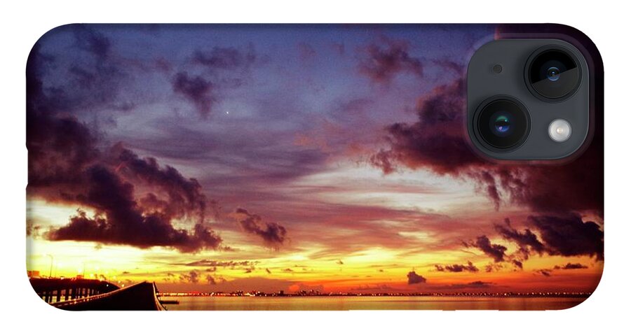 Sunrise iPhone 14 Case featuring the photograph Tampa Dawn by Stoney Lawrentz