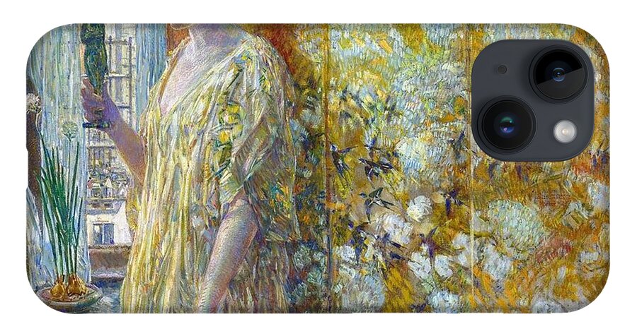 Frederick Childe Hassam  iPhone Case featuring the painting Tanagra by MotionAge Designs