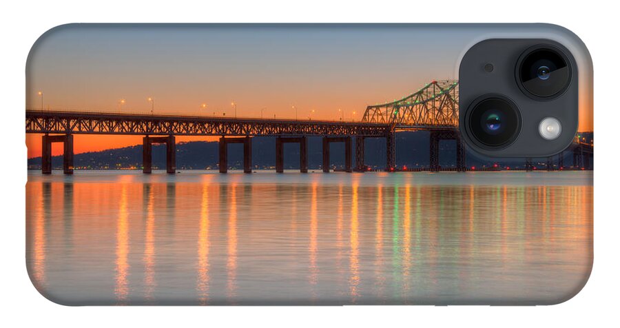 Clarence Holmes iPhone 14 Case featuring the photograph Tappan Zee Bridge after Sunset II by Clarence Holmes