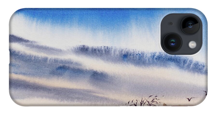 Australia iPhone 14 Case featuring the painting Tasmanian skies never cease to amaze and delight. by Dorothy Darden