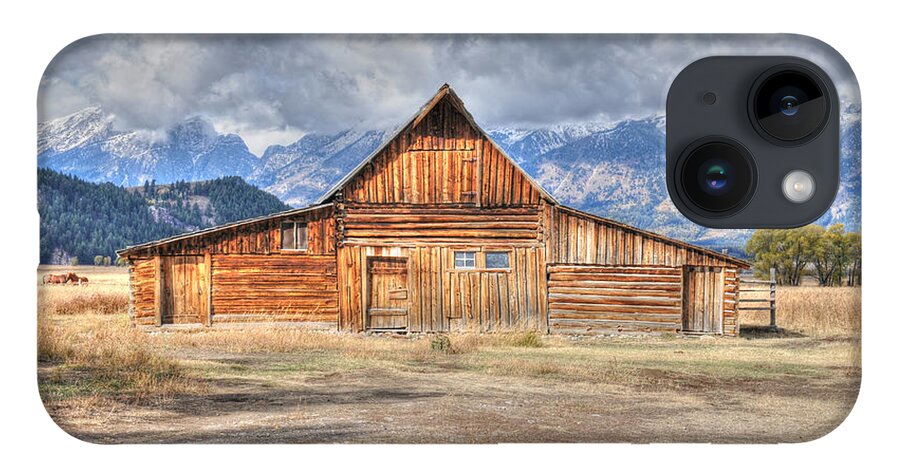 Teton iPhone 14 Case featuring the photograph Teton Barn Front View by David Armstrong