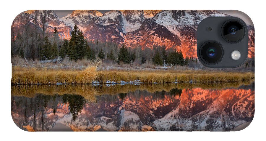 Teton iPhone Case featuring the photograph Teton Mountains Sunrise Rainbow by Adam Jewell