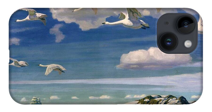 Arkady Rylov iPhone Case featuring the painting The Blue Expanse by MotionAge Designs