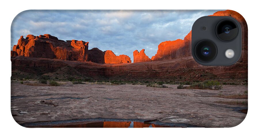 Arches National Park iPhone 14 Case featuring the photograph The Color Of Sunrise in Arches by Dan Norris