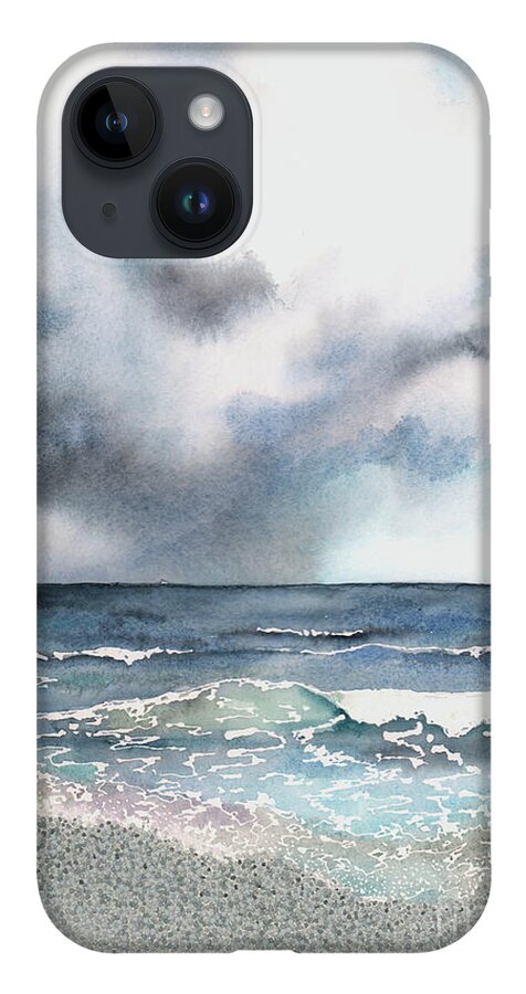 Storm iPhone 14 Case featuring the painting The Coming Storm by Hilda Wagner