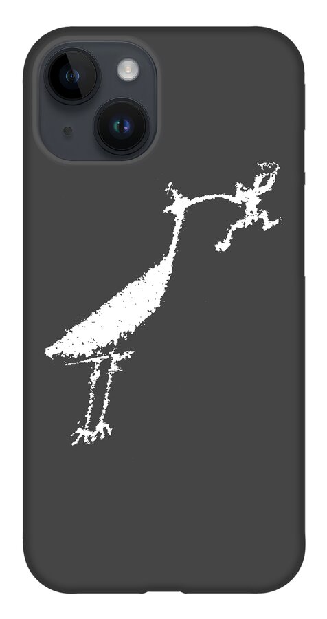 Petroglyph iPhone 14 Case featuring the photograph The Crane by Melany Sarafis