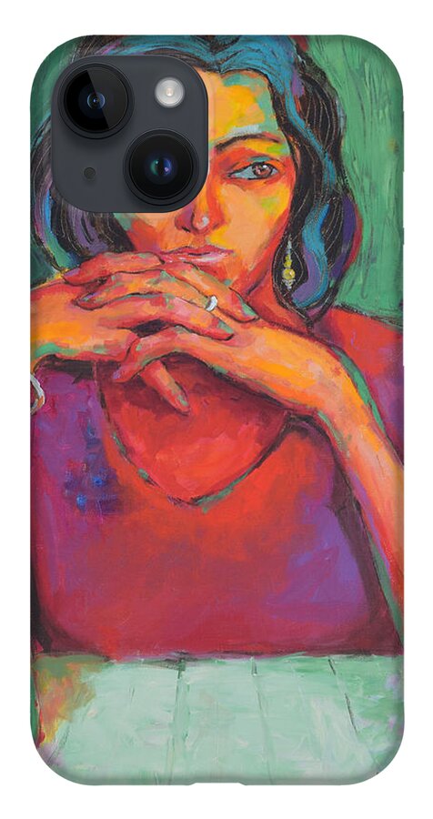 Original Painting iPhone 14 Case featuring the painting The Dreamer by Jyotika Shroff