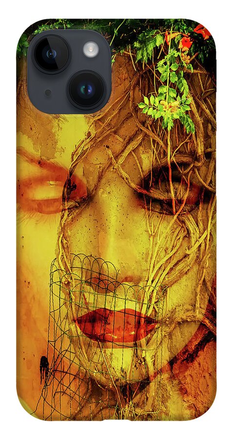 Face iPhone 14 Case featuring the photograph The face and the tree by Gabi Hampe