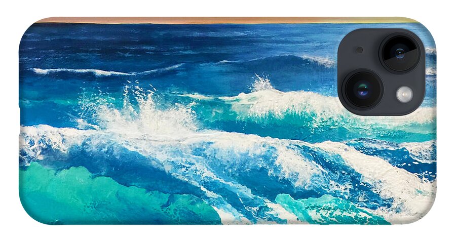 Ocean iPhone 14 Case featuring the painting The Farthest Oceans by Linda Bailey
