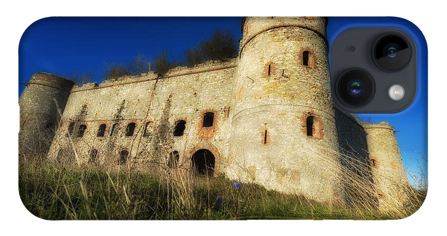 Genoa Forts iPhone 14 Case featuring the photograph THE FORTRESS - LA FORTEZZA del FORTE SPERONE DI GENOVA by Enrico Pelos