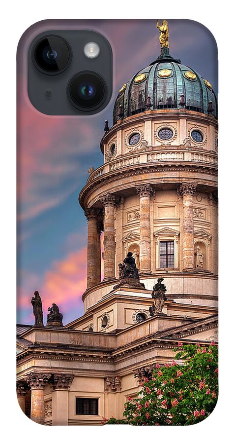 Endre iPhone 14 Case featuring the photograph The French Church in Berlin 2 by Endre Balogh