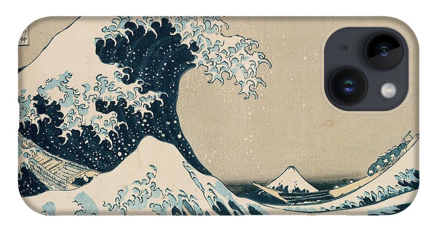 #faatoppicks iPhone 14 Case featuring the painting The Great Wave of Kanagawa by Hokusai