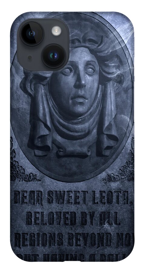 Walt Disney World iPhone 14 Case featuring the photograph The Headstone of Madame Leota by Mark Andrew Thomas