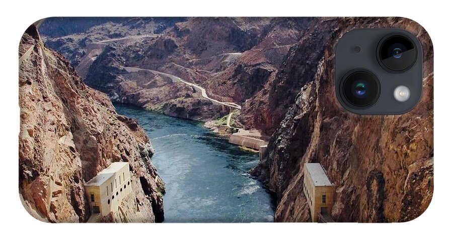 Black Canyon iPhone 14 Case featuring the photograph The Hoover Dam by Sue Morris