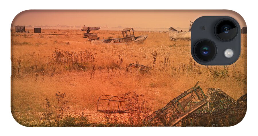 Iron iPhone 14 Case featuring the photograph The Landscape of Dungeness Beach, England 2 by Perry Rodriguez