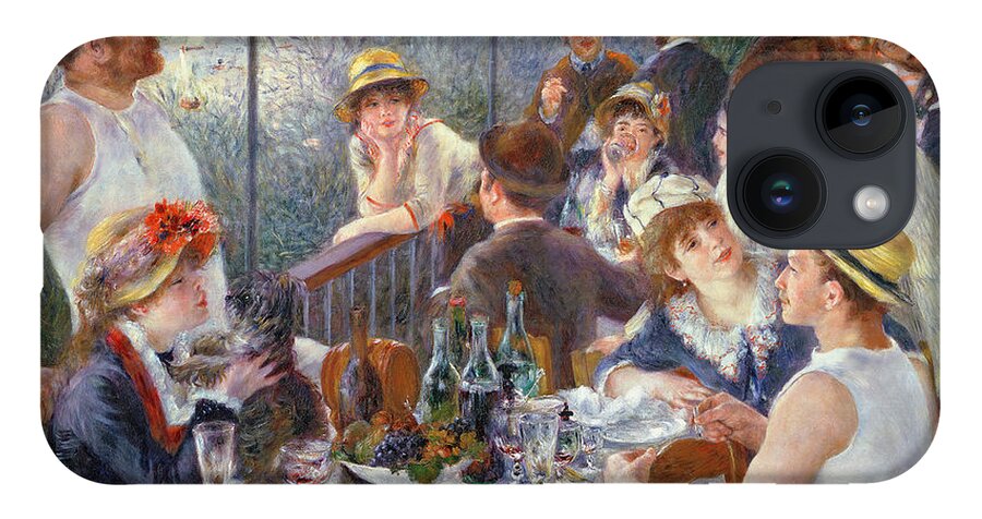 The iPhone 14 Case featuring the painting The Luncheon of the Boating Party by Pierre Auguste Renoir