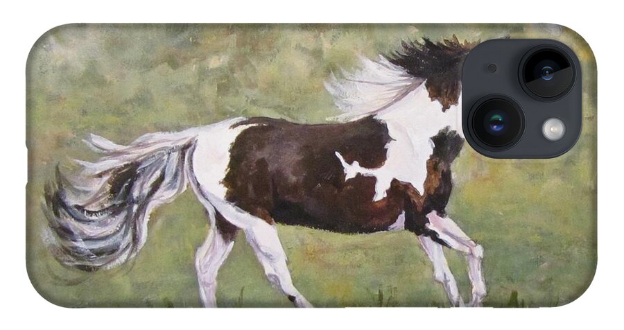 Horse iPhone 14 Case featuring the painting The Mare by Barbara O'Toole