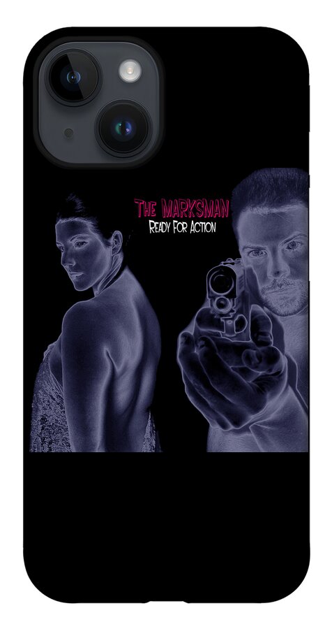 Album iPhone 14 Case featuring the digital art The Marksman - Ready for Action by Mark Baranowski