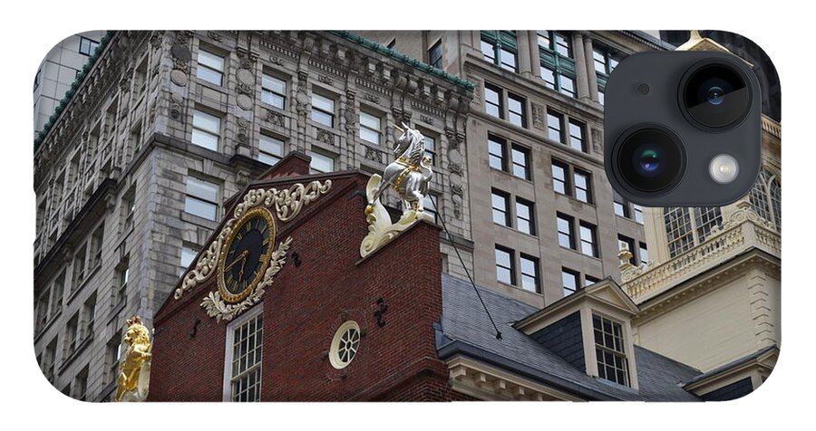 Boston iPhone 14 Case featuring the photograph The Old State House by Leslie M Browning