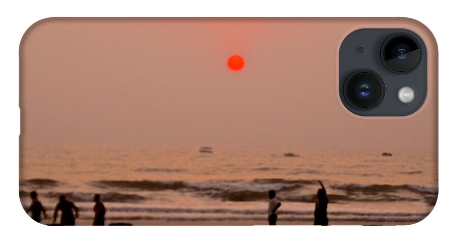 Beautiful Tropical Sunset At A Beach On An Indian Ocean iPhone Case featuring the photograph The Orange Moon by Sher Nasser
