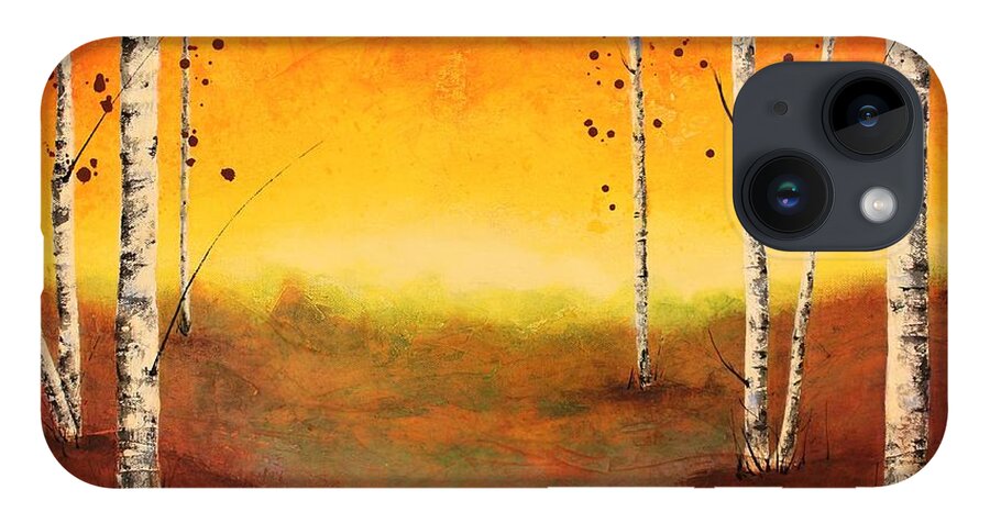 Acrylic iPhone 14 Case featuring the painting The Path by Brenda O'Quin