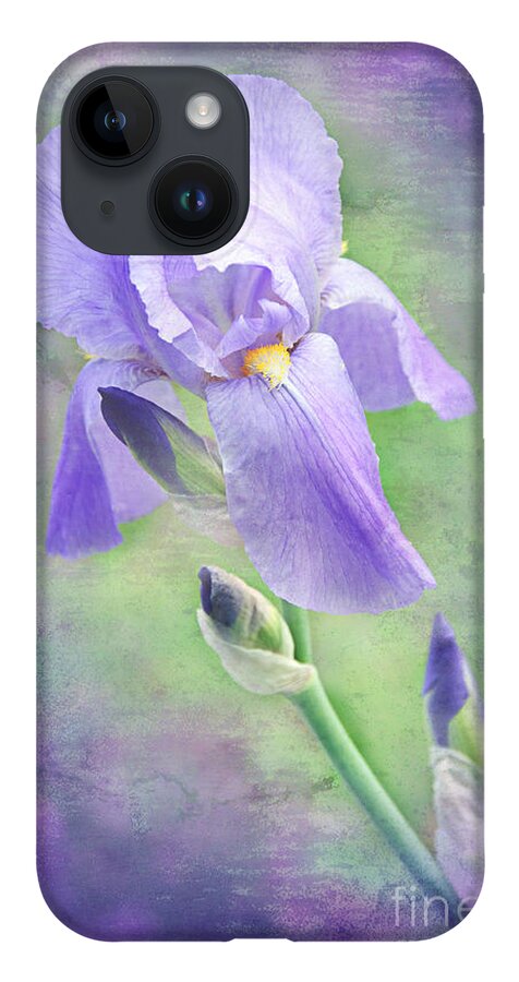 Iris iPhone 14 Case featuring the photograph The Purple Iris by Andee Design