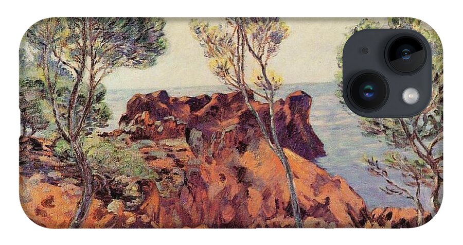 Agay - The Red Rocks iPhone 14 Case featuring the painting the Red Rocks by Armand Guillaumin