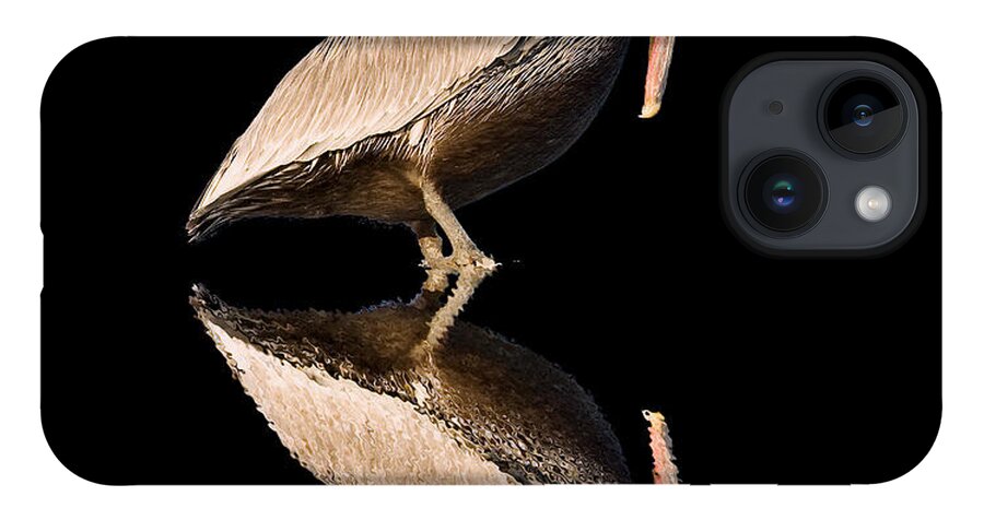 Pelican iPhone 14 Case featuring the photograph The Reflection of a Pelican by Scott Hansen