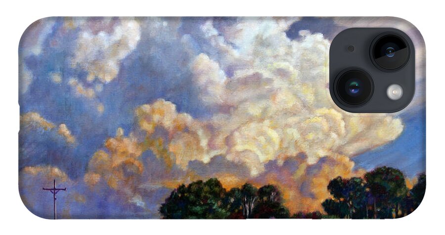 Landscape iPhone 14 Case featuring the painting The Road Home by John Lautermilch