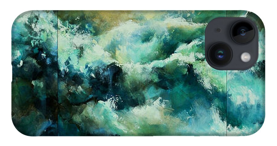 Seascape iPhone Case featuring the painting The shore by Michael Lang