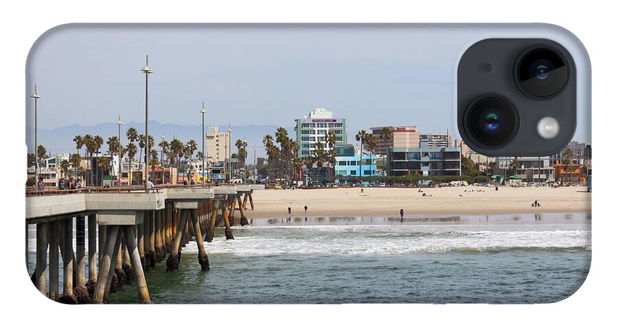 Venice Beach iPhone 14 Case featuring the photograph The South View Venice Beach Pier by Ana V Ramirez