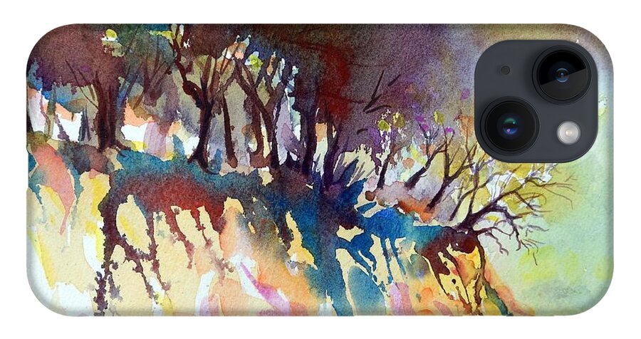 Landscape iPhone 14 Case featuring the painting Oregon Wilderness by Caroline Patrick