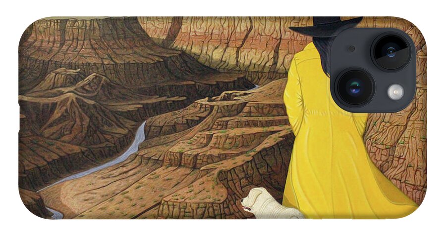 Grand Canyon iPhone 14 Case featuring the painting The View by Lance Headlee