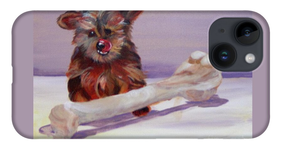Puppy iPhone Case featuring the painting Think Big by Saundra Johnson