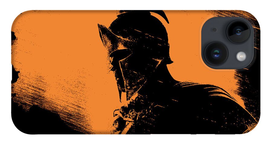 Spartan iPhone 14 Case featuring the painting This is Sparta by AM FineArtPrints