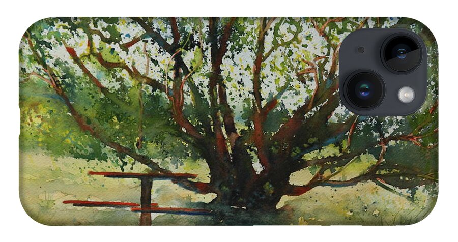 Shade iPhone 14 Case featuring the painting This Looks Like a Good Spot by Ruth Kamenev