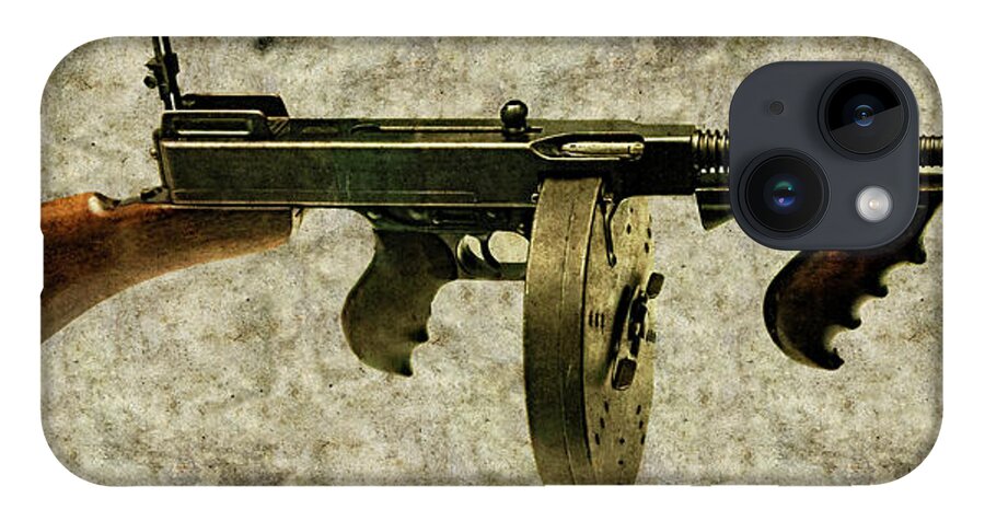 Thompson iPhone 14 Case featuring the photograph Thompson submachine gun 1921 by Weston Westmoreland