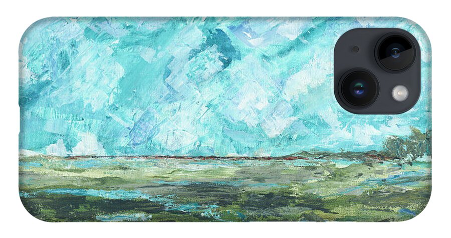 Island iPhone 14 Case featuring the painting Toward Pinckney Island by Kathryn Riley Parker