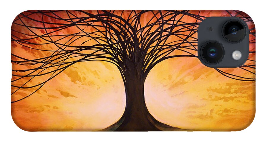 Art iPhone 14 Case featuring the painting Tree of Life by Michael Lang